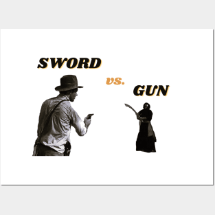 sword vs. gun Posters and Art